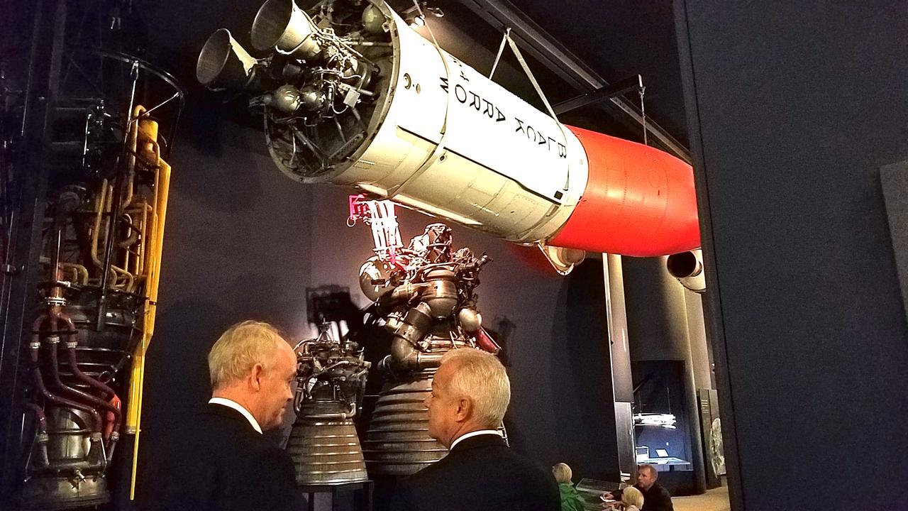 NASA Acting Chief Technologist Douglas Terrier (right) tours London’s Science Museum with Dr. David Rooney, Keeper of Technologies and Engineer and Doug Millard, Deputy Keeper of Technologies and Engineering.
